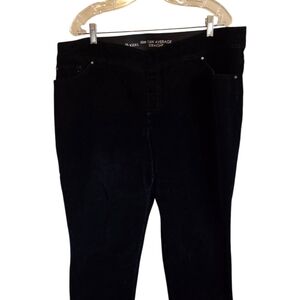 Kim Rogers Black Courdury Straight Leg Pants Size 16.